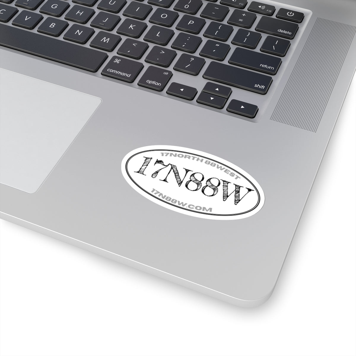 17N88W | White Oval Cut Stickers