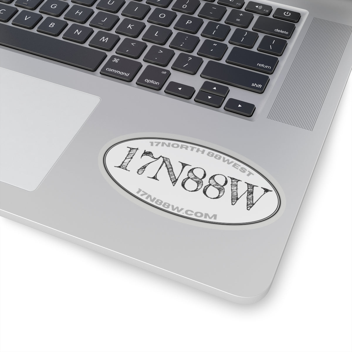 17N88W | White Oval Cut Stickers