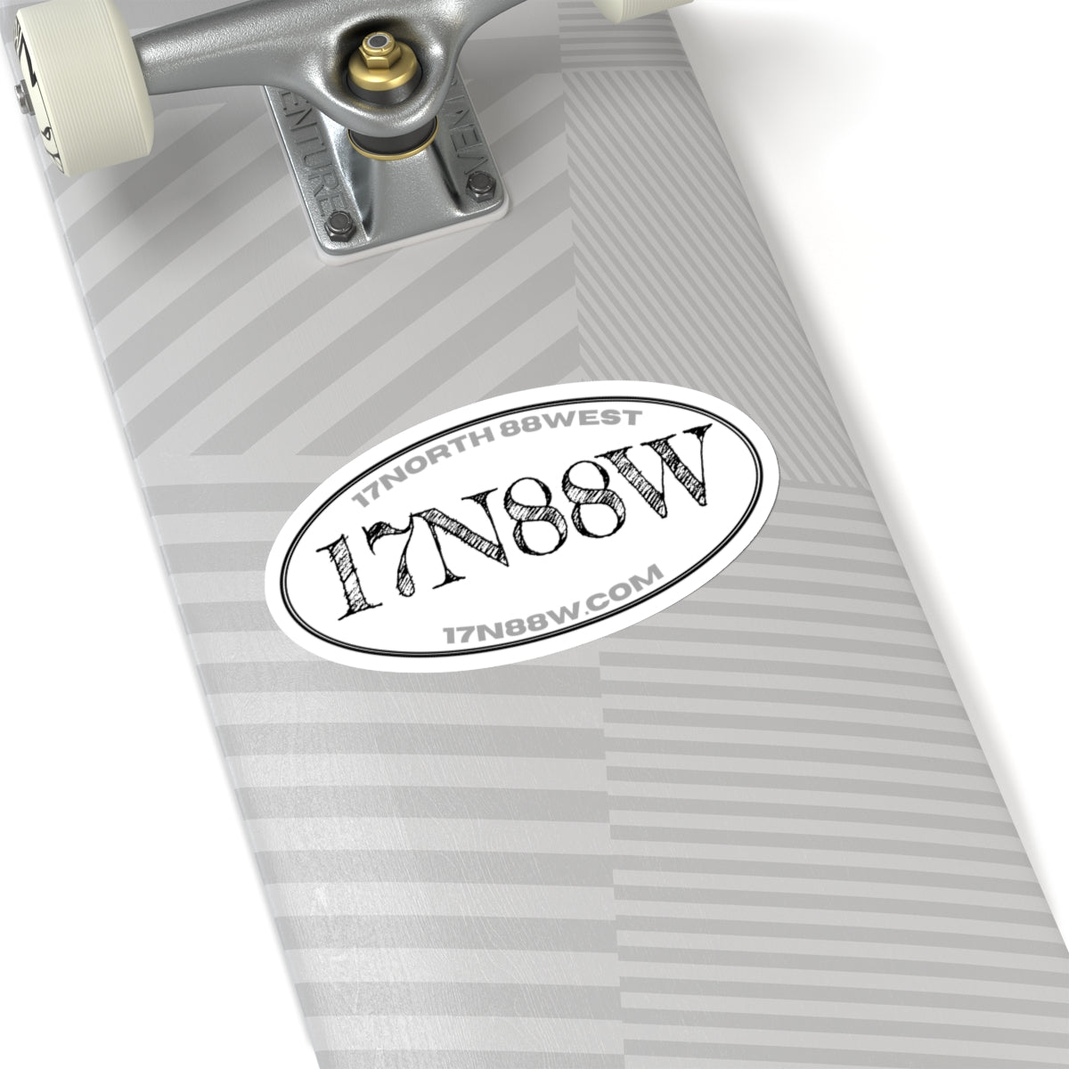 17N88W | White Oval Cut Stickers