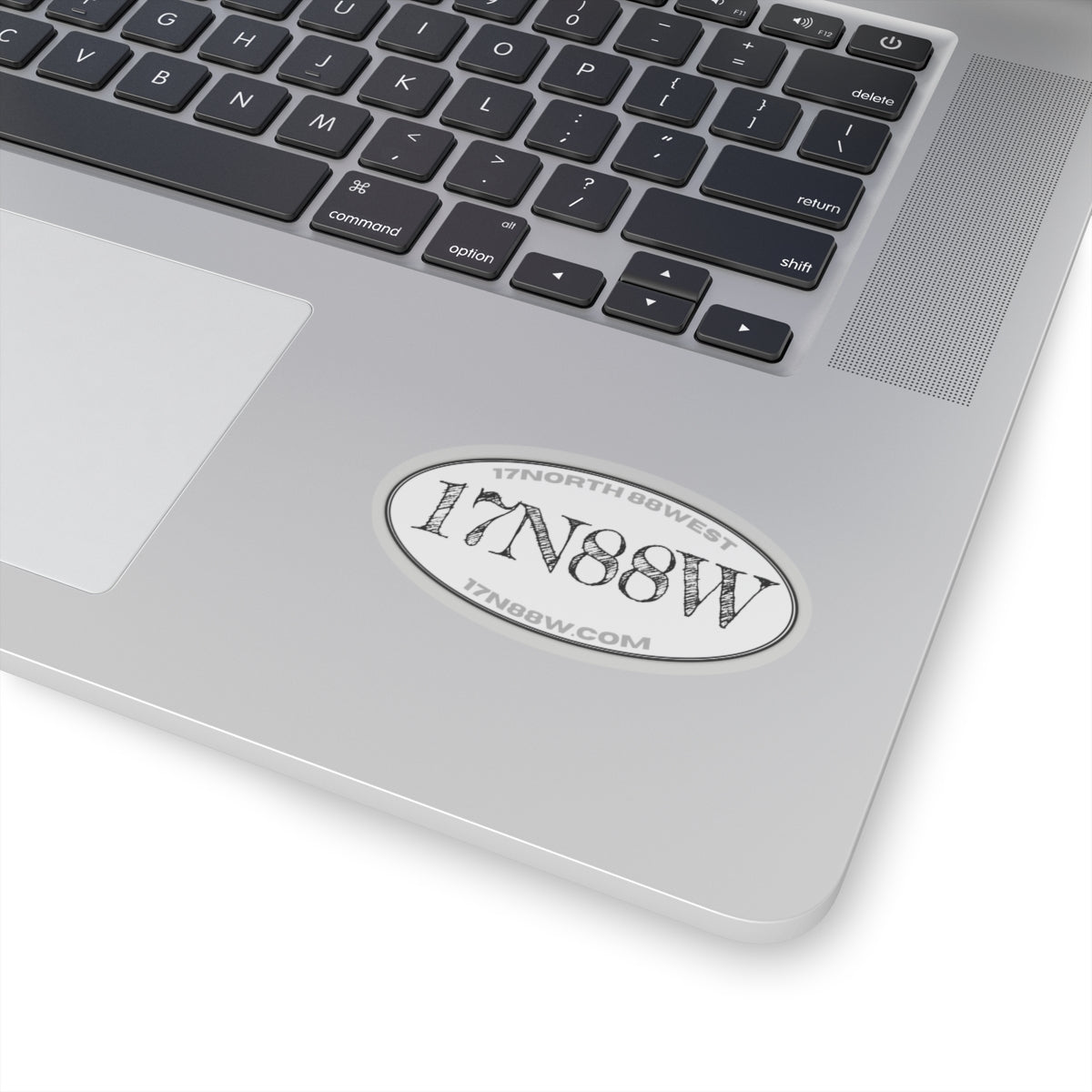 17N88W | White Oval Cut Stickers