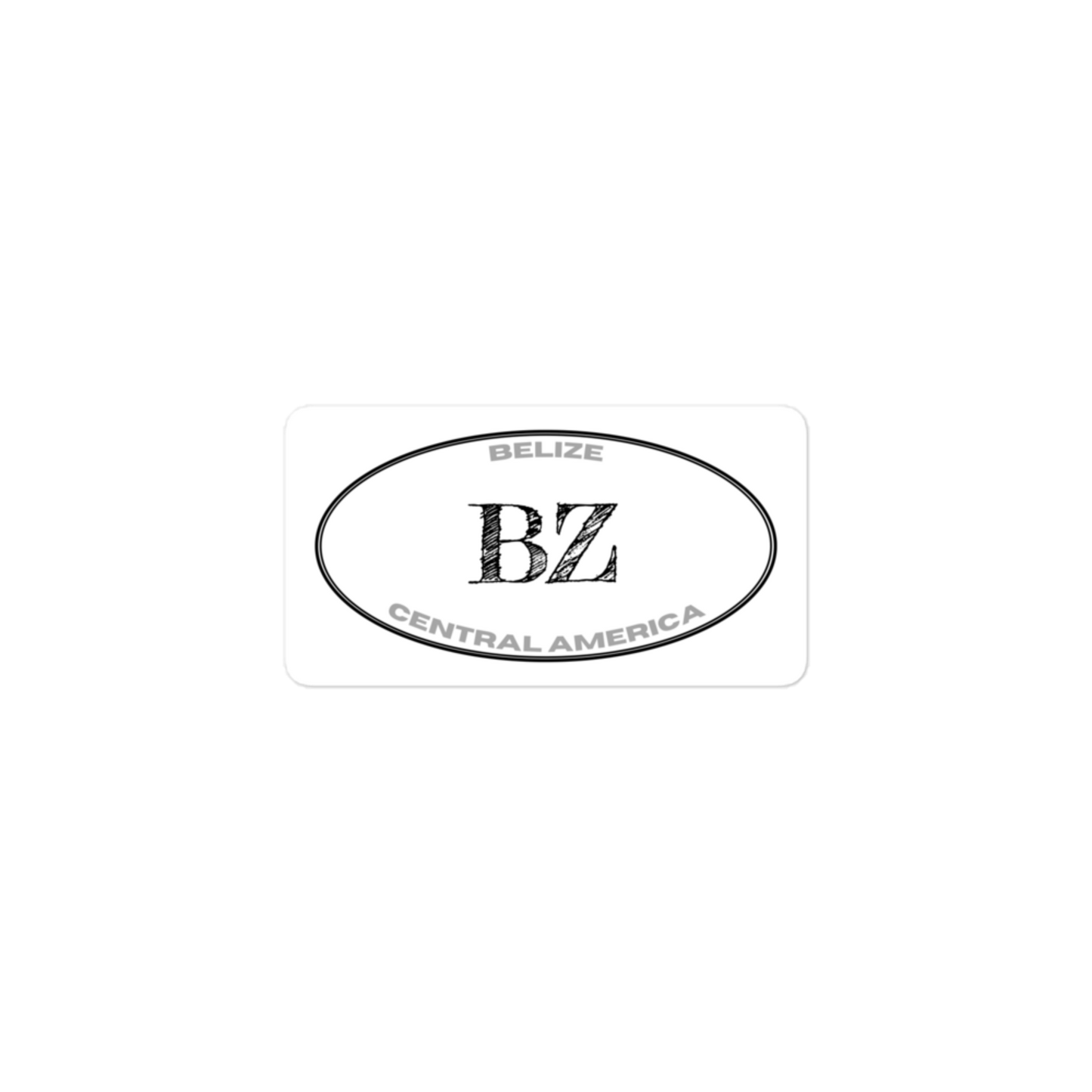 BZ | White Oval Cut Stickers