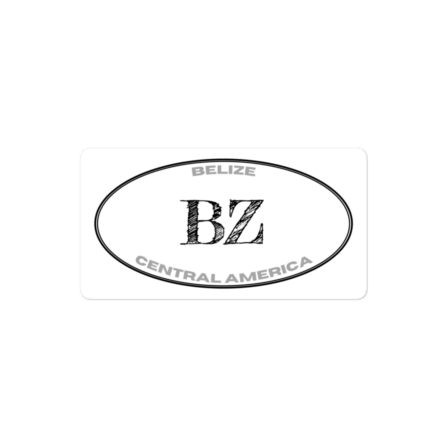 BZ | White Oval Cut Stickers