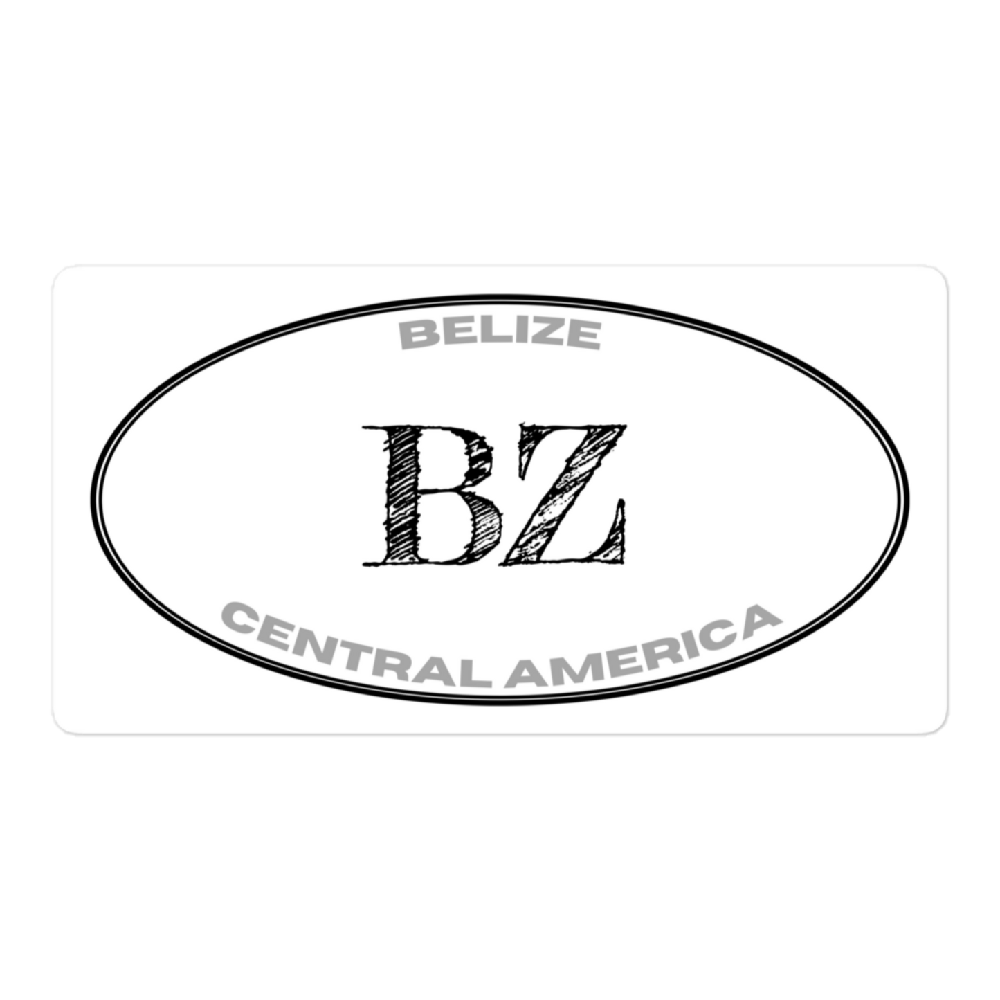BZ | White Oval Cut Stickers
