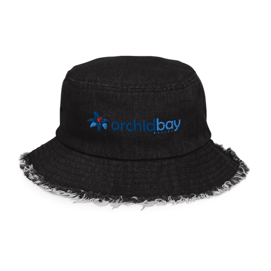 Orchid Bay | Distressed Denim Bucket Hat