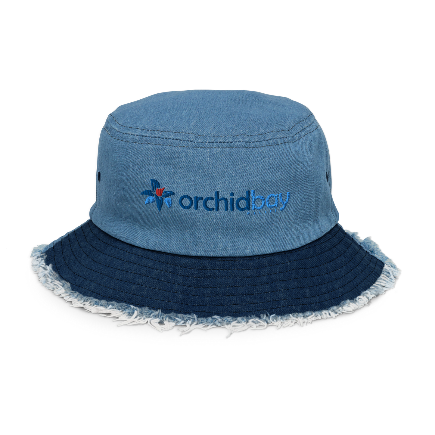 Orchid Bay | Distressed Denim Bucket Hat