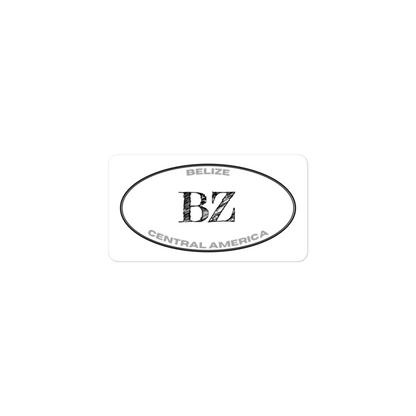 BZ | White Oval Cut Stickers