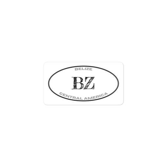 BZ | White Oval Cut Stickers