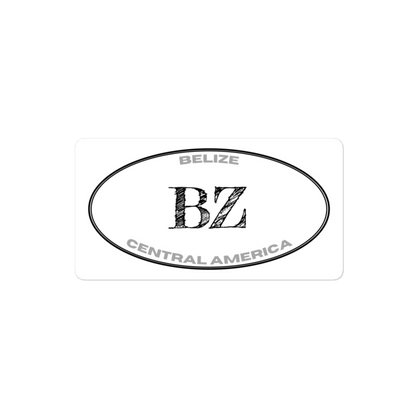 BZ | White Oval Cut Stickers