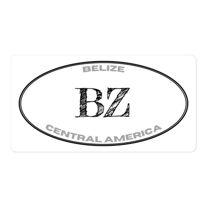 BZ | White Oval Cut Stickers